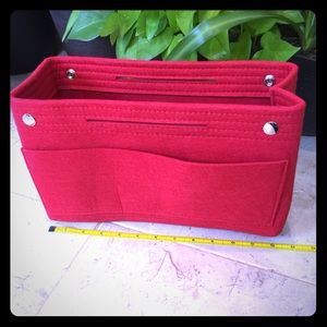 Red felt purse organizer